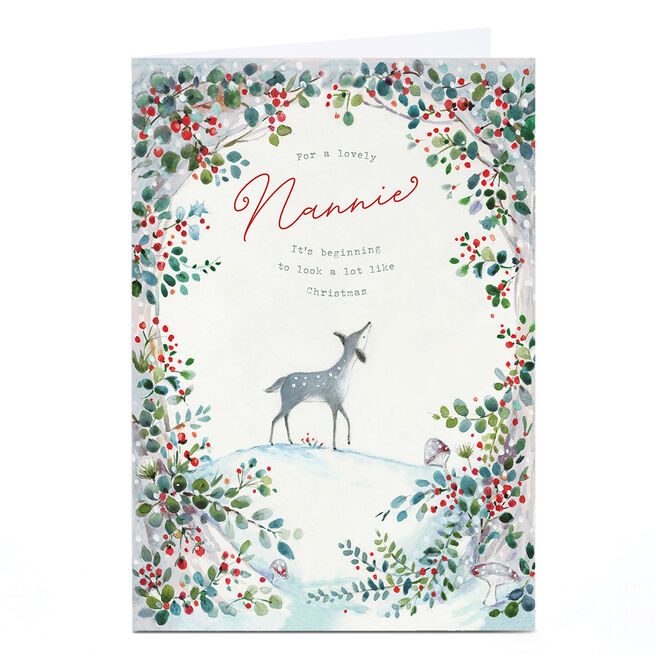 Christmas Card - For A Lovely Nannie