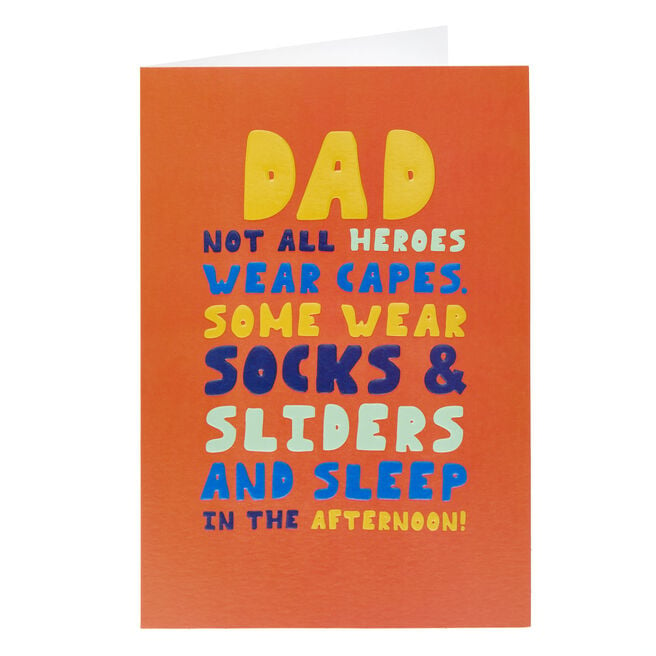 Dad Some Wear Socks & Sliders Father's Day Card