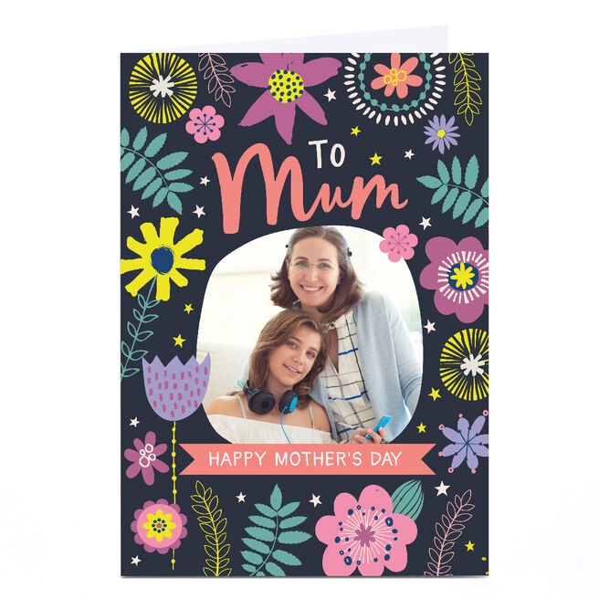 Personalised Ebony Newton Mother's Day Card - Mum Floral