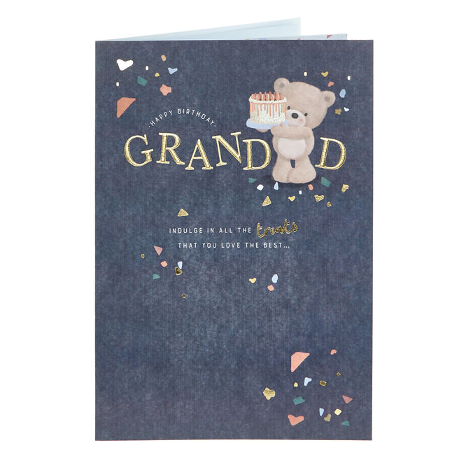 Grandad All The Treats Hugs Bear Birthday Card