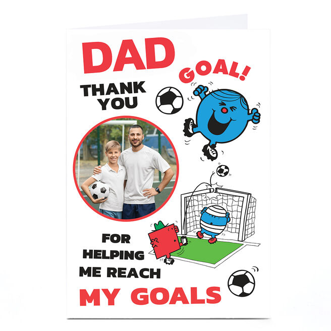 Photo Mr Men Father's Day Card - Helping Me Reach My Goals, Dad