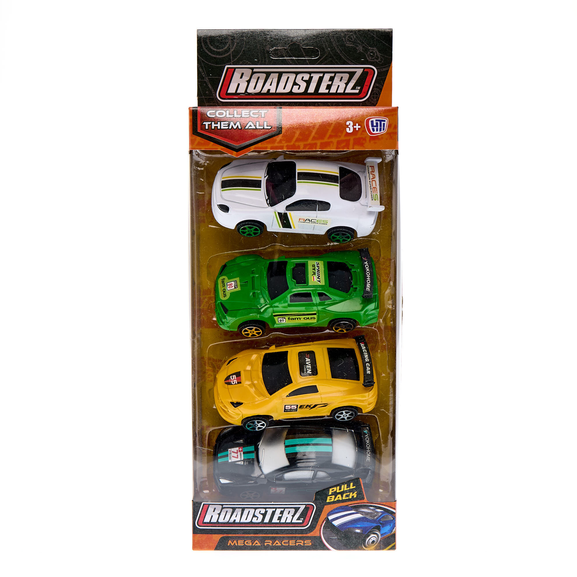 Buy Roadsterz Pull Back Mega Racers - Pack of 4 for GBP 3.99