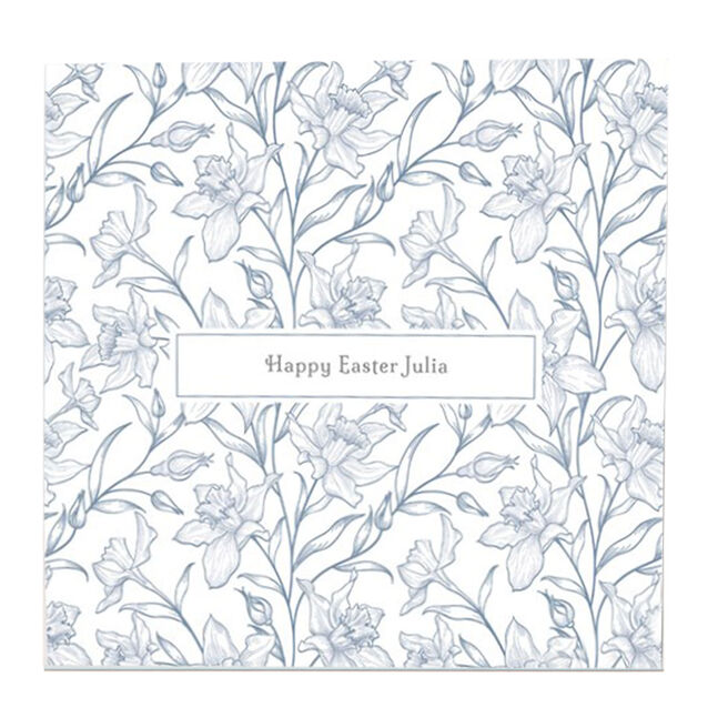 Personalised Belgian Chocolates - Blue Daffodils