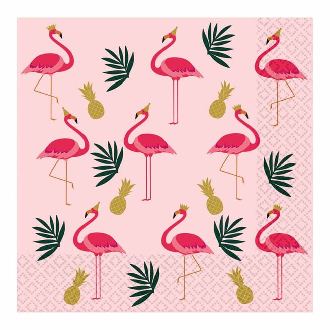Flamingo Party Napkins - Pack of 16