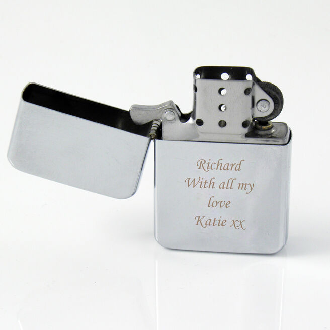 Personalised Silver Lighter - Any Message