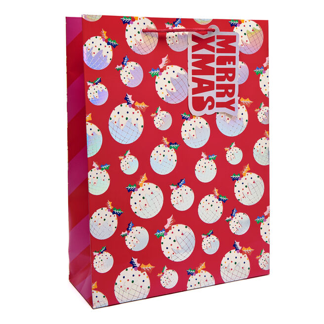 Repeat Christmas Pudding Extra Large Portrait Gift Bag