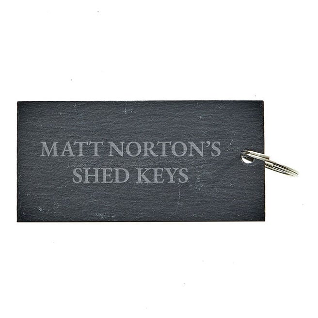 Personalised Engraved Slate Key Ring