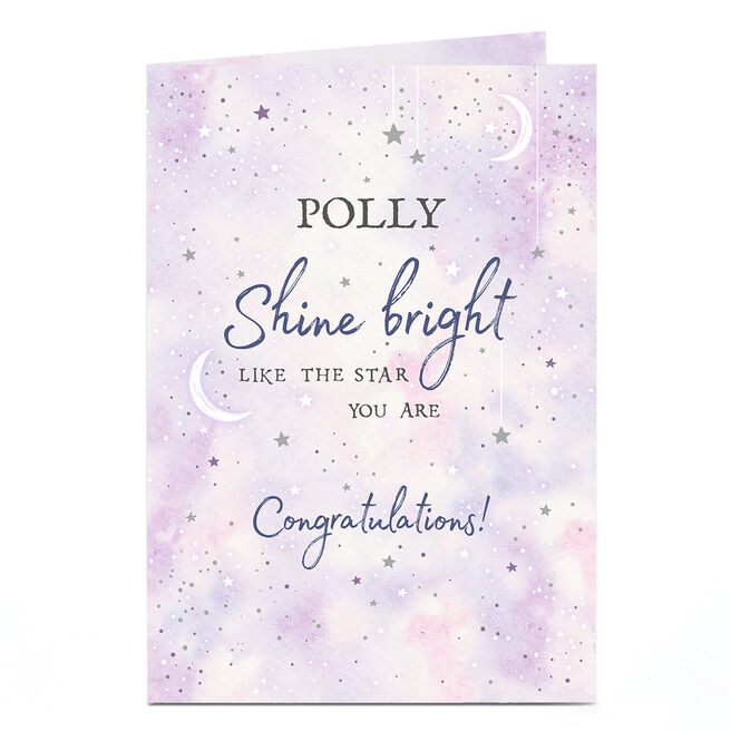 Personalised Congratulations Card - Shine Bright