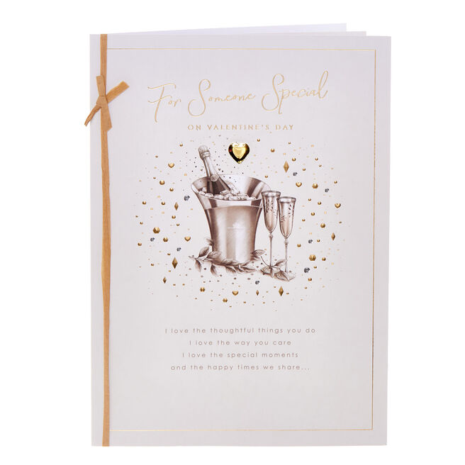 Someone Special Champagne & Flutes Valentine's Day Card