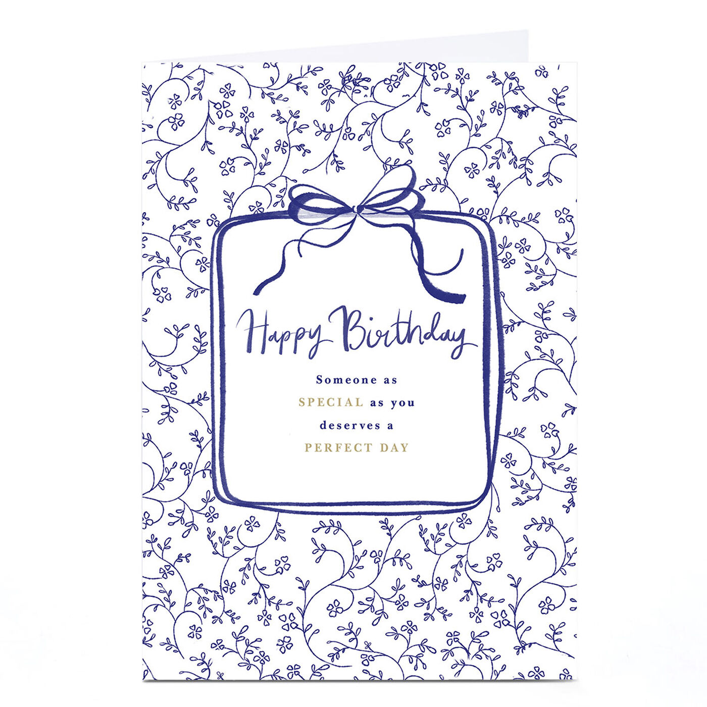 Buy Birthday Card - Blue Floral Bow for GBP 1.99 | Card Factory UK