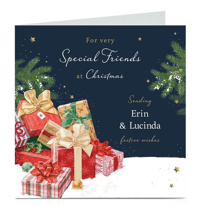 Personalised Christmas Card - Friends Festive Wishes