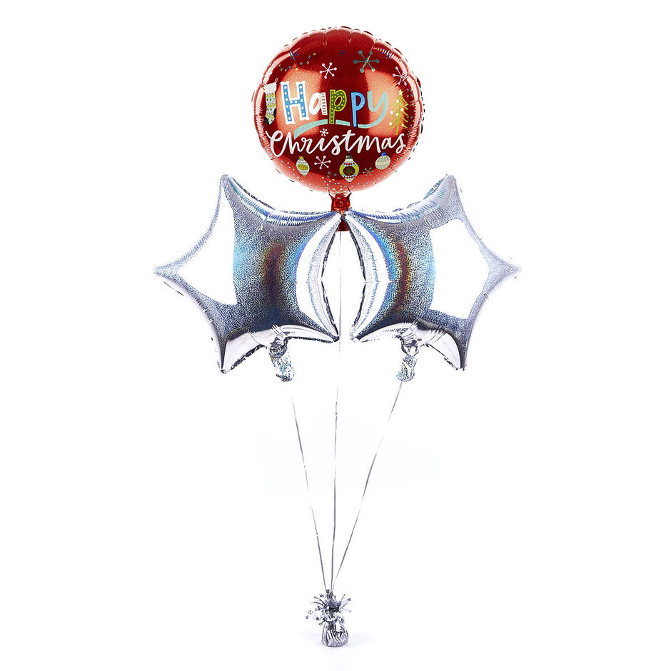 Buy Fun Text Happy Christmas Balloon Bouquet Delivered Inflated For Gbp 16 99 Card Factory Uk