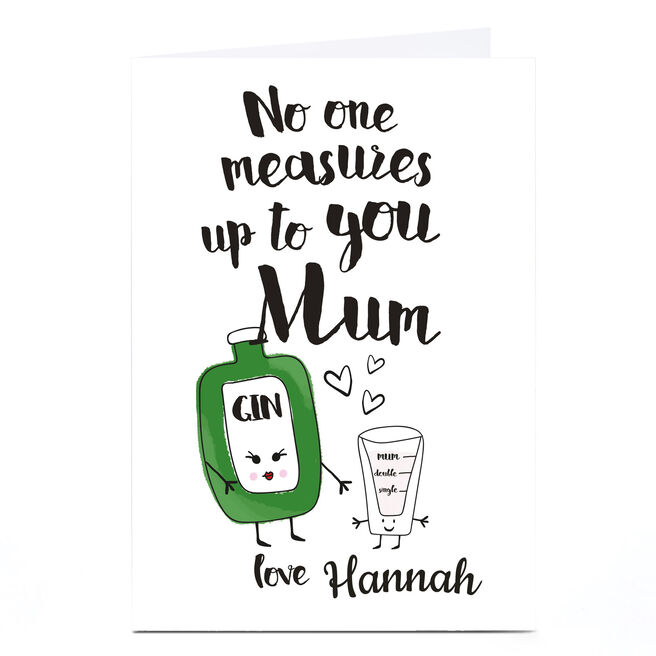 Personalised Card - Mum Gin Measures