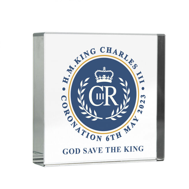 Personalised King's Coronation Glass Token