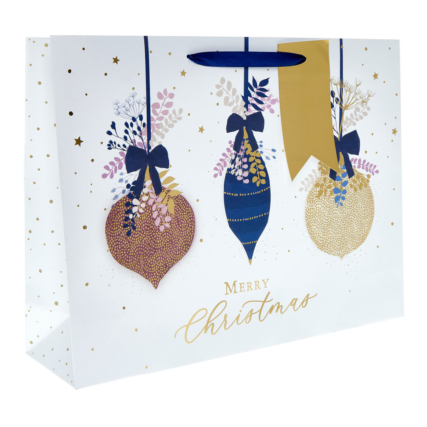 Buy Extra Large Landscape Baubles Merry Christmas Gift Bag for GBP 1.69