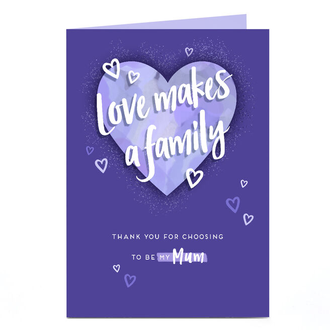 Personalised Mother's Day Card - Love makes a Family