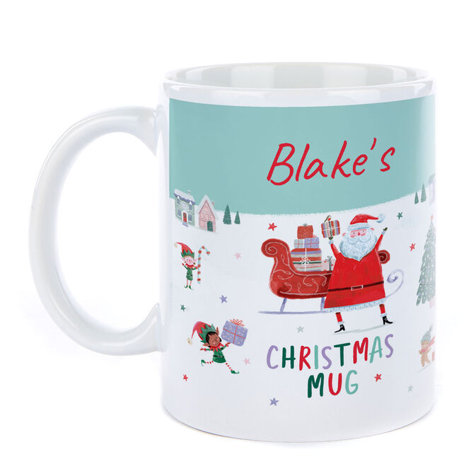 Personalised Christmas Mug - North Pole Scene