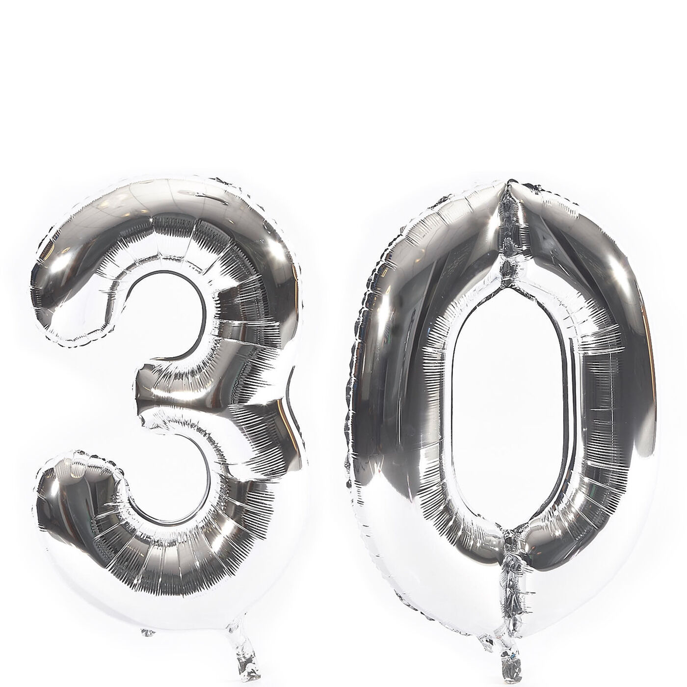 Ballon Géant Argenté Chiffre 30 – Portofino, Pour Anniversaire Ou Mariage