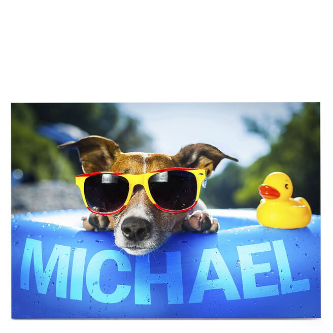 Personalised Card - Dog In Sunglasses