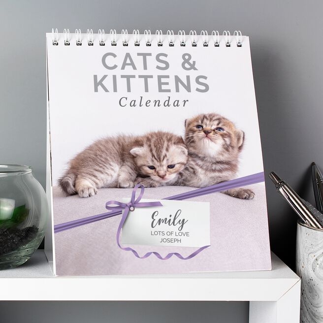 Personalised Cats & Kittens Desk Calendar