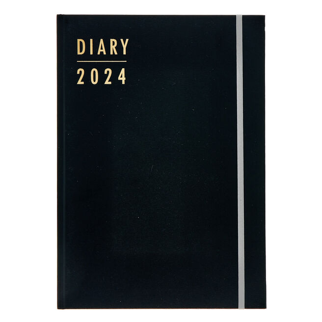 A4 Black Week on 2 Pages 2024 Diary
