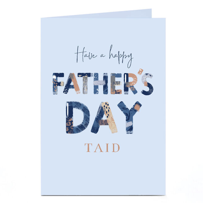 Personalised Father's Day Card - Have A Happy Father's Day, Taid