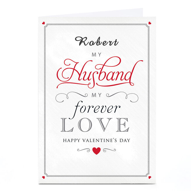 Personalised Valentine's Card - Husband Forever