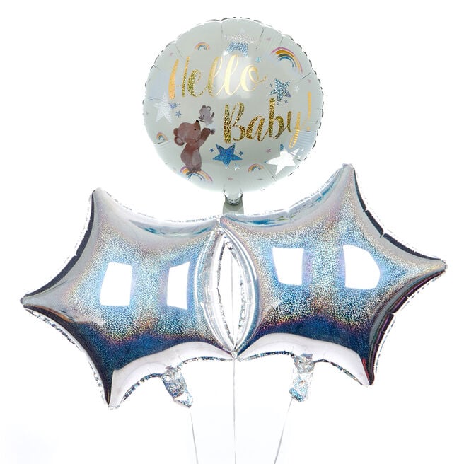 Hello Baby Balloon Bouquet - DELIVERED INFLATED!