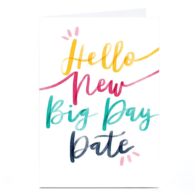 Personalised  Emma Valenghi Card - New Big Day 