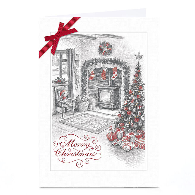 Personalised Christmas Card - Traditional Christmas Cottage