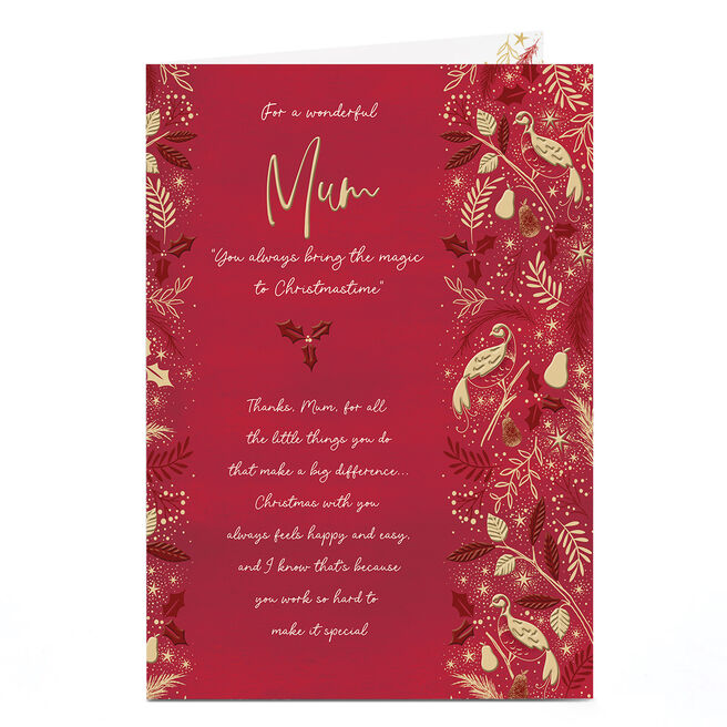 Christmas Card - Always Bring The Magic to Christmastime, Mum
