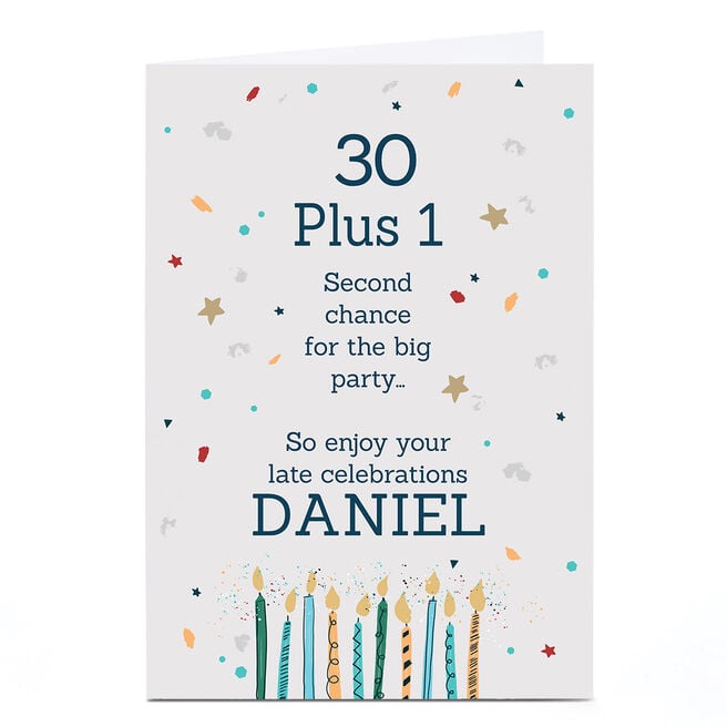 Personalised Birthday Card - 30 Plus 1