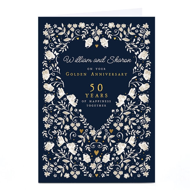 Personalised Anniversary Card - Golden Anniversary