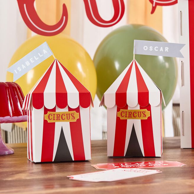 Circus Customisable Party Boxes - Pack of 4