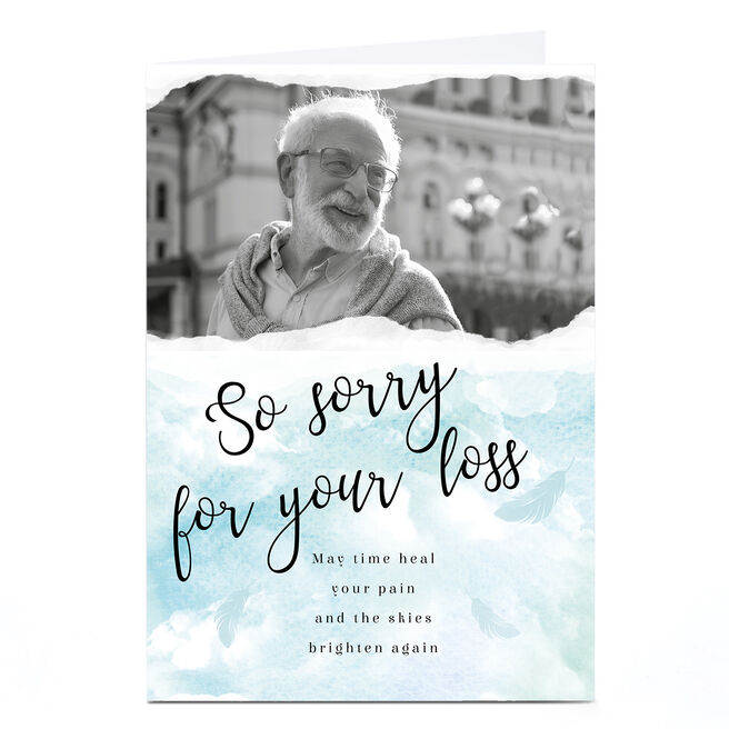 Personalised Sympathy Card - So Sorry For Your Loss 