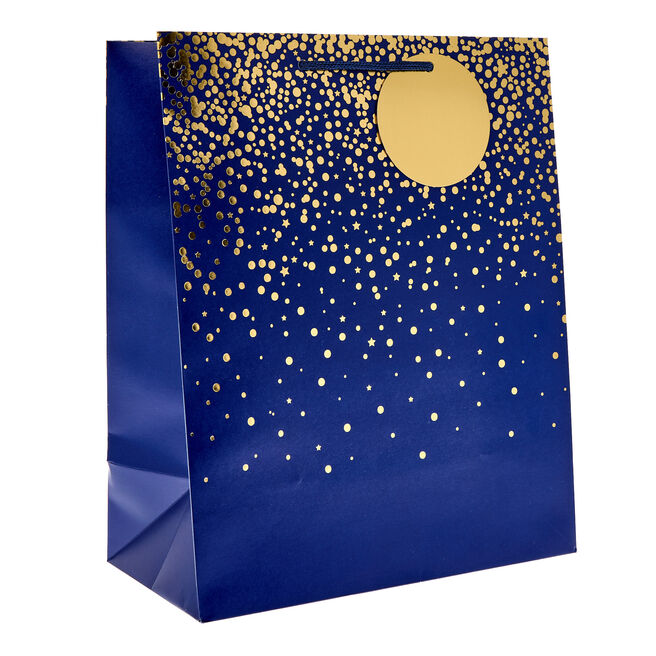 Blue Speckle Large Portrait Gift Bag - Multipack of 4
