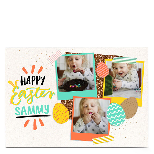 Photo Easter Card - Colourful Polaroids