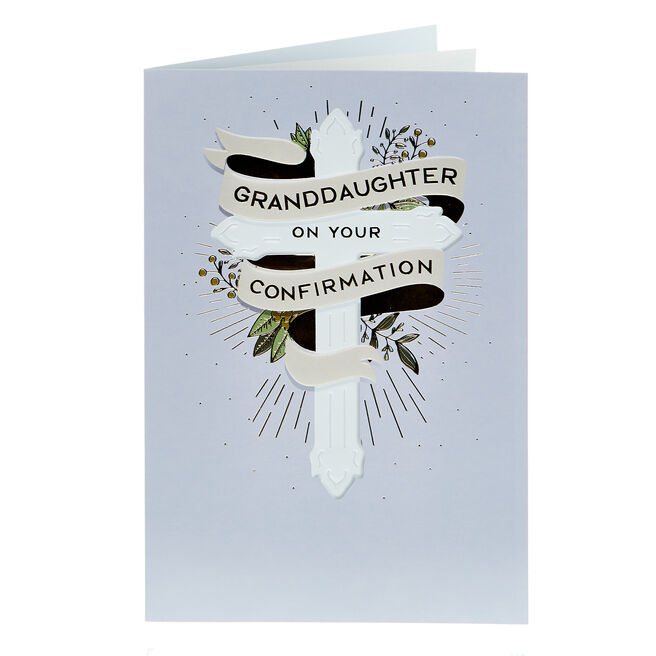 Confirmation Card - Granddaughter Cross
