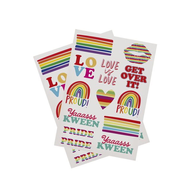 Pride Temporary Tattoos - 2 Sheets