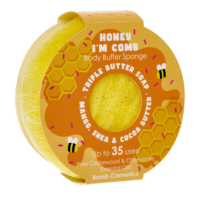 Bomb Cosmetics Honey I'm Comb Body Buffer Sponge