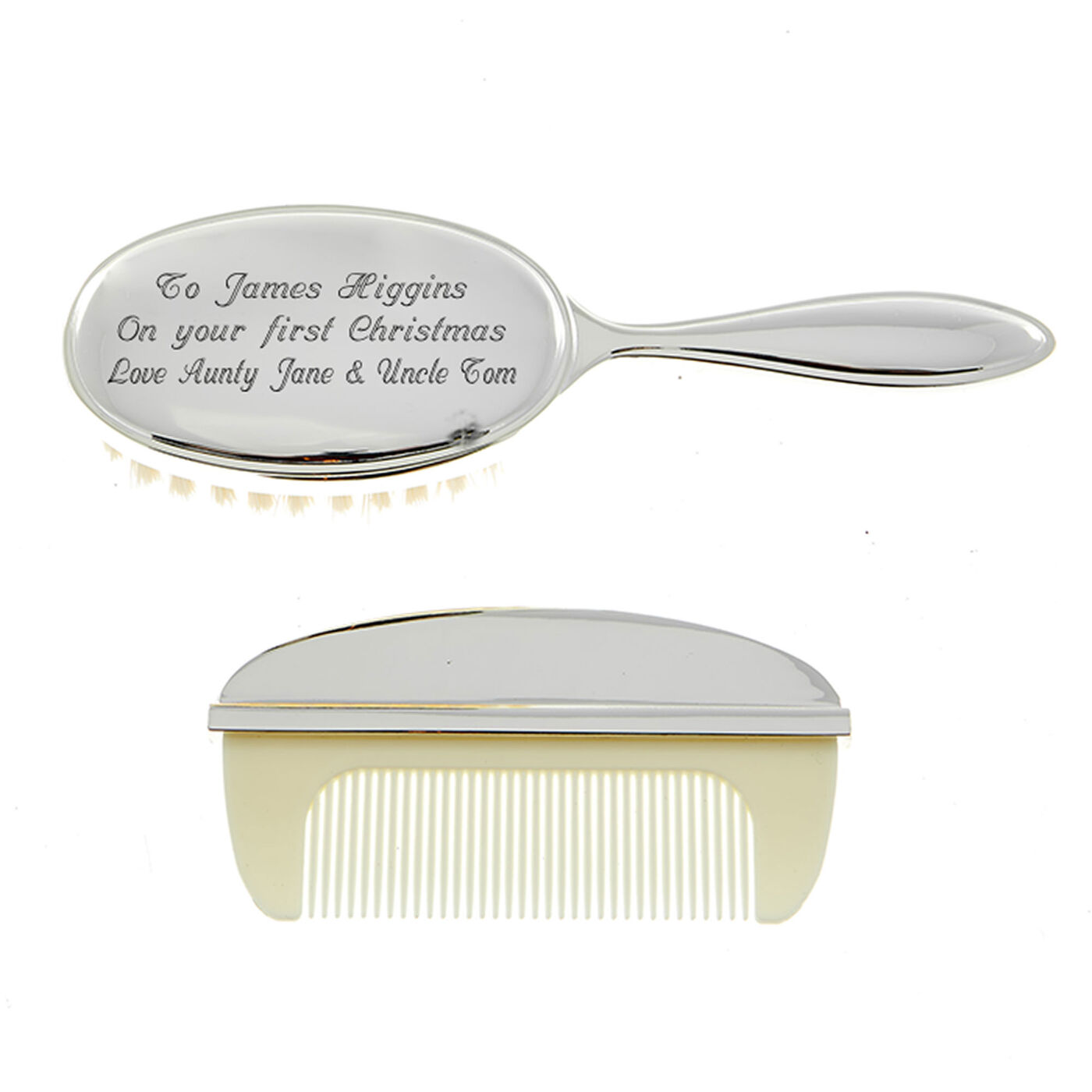 Buy Personalised Engraved Baby Brush and Comb Set for GBP 19.99 Card