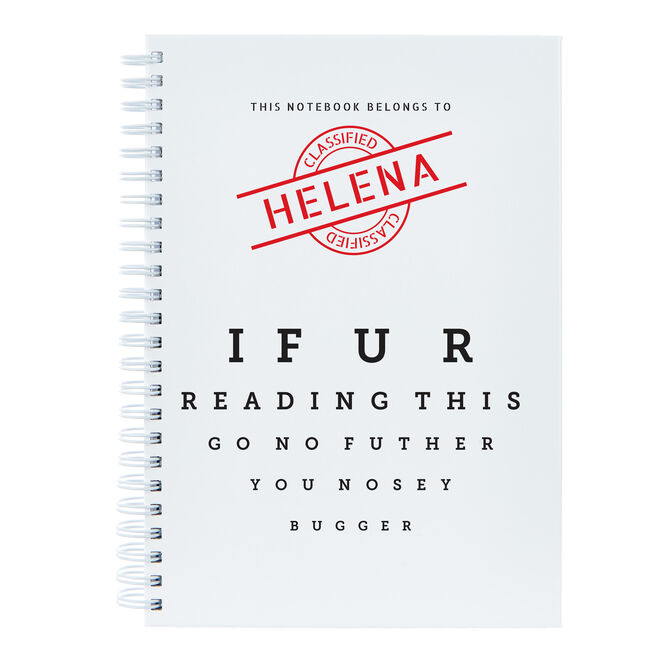 Personalised Notebook - Nosey Bugger
