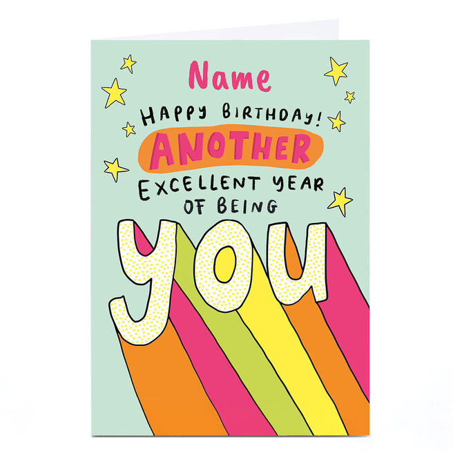Personalised Birthday Card - Another Excellent Year of Being You