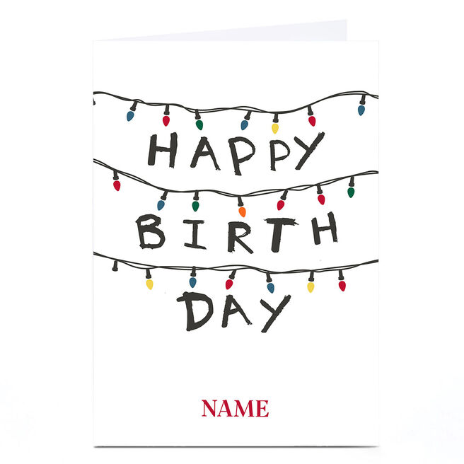 Photo Birthday Card - Happy Birthday with Name