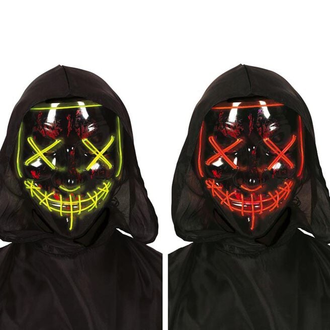Fancy Dress Black Mask With Assorted Lights