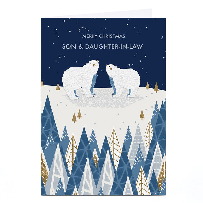 Personalised Rebecca Prinn Christmas Card - Son & Daughter-in-Law Bears