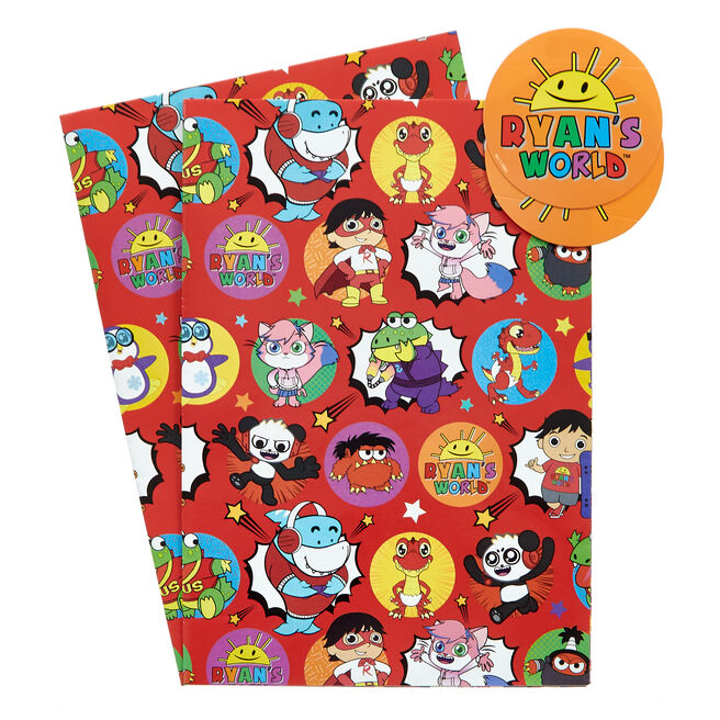 Ryan's World Wrapping Paper & Gift Tags - Pack Of 2