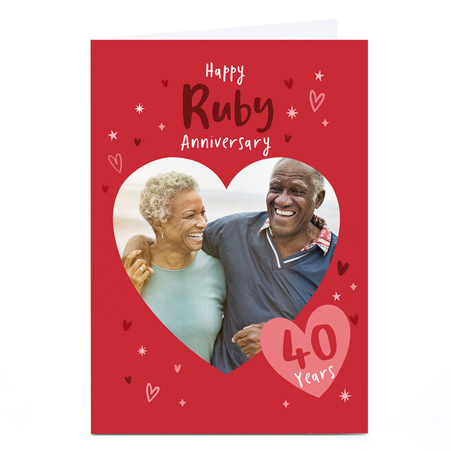 Personalised Anniversary Photo Card - Ruby Anniversary
