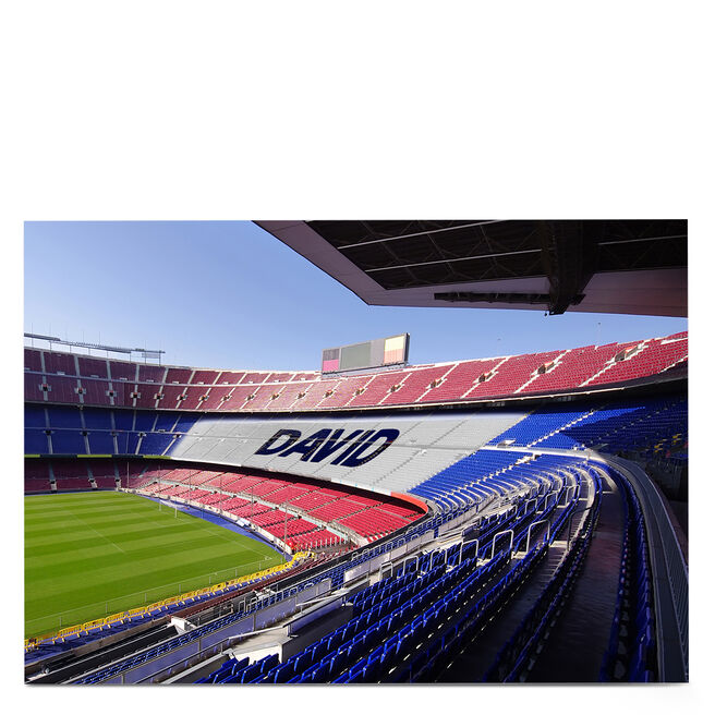 Personalised Card - Football Stadium Banner