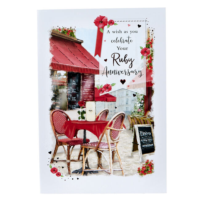 40th anniversary cards ruby anniversary cards